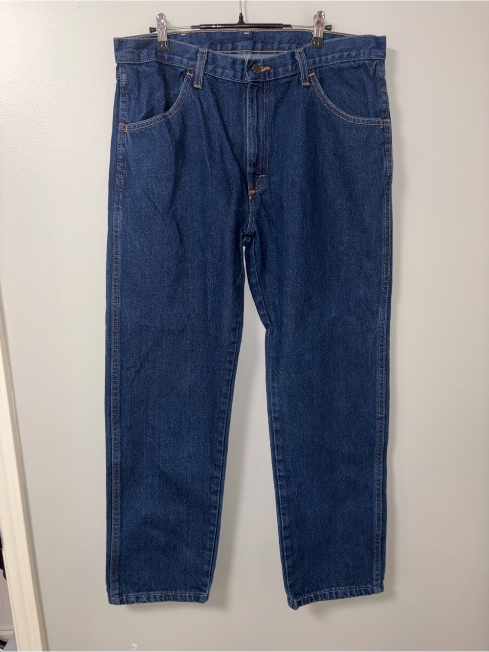 Rustler Dark Wash Straight Leg Jeans Men’s 36x30 Fits Small See Pics